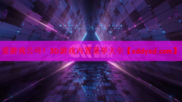 爱游戏公司！3D游戏内置菜单大全
